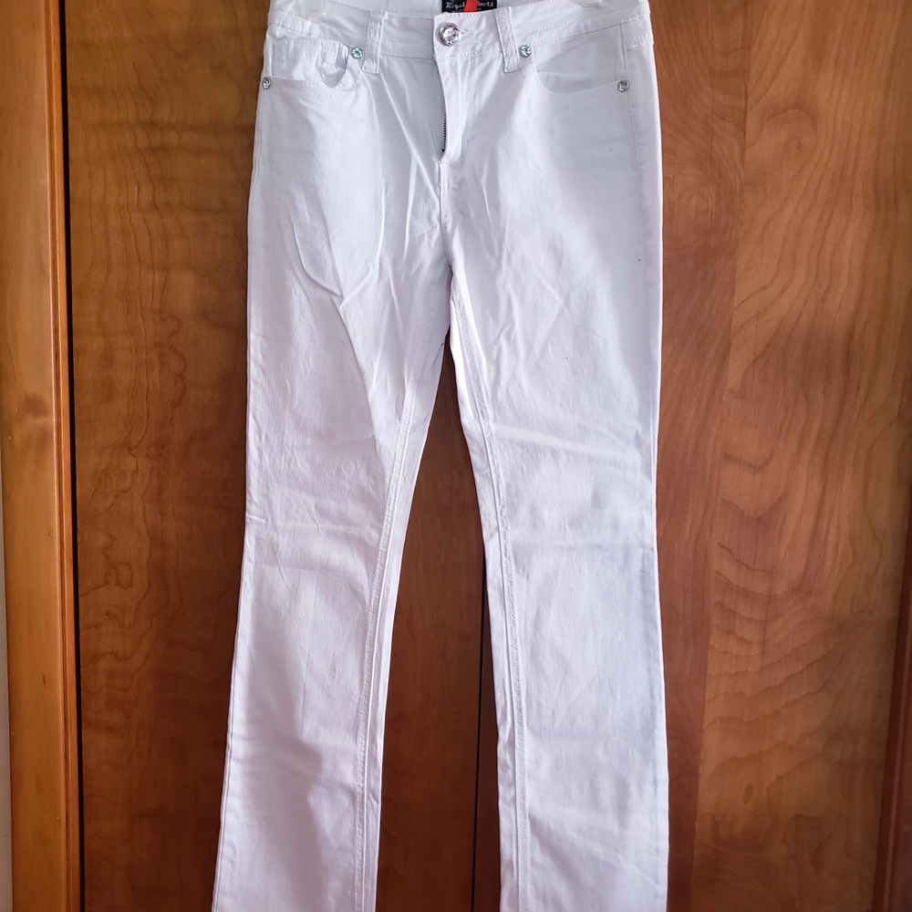 White Straight-Leg Jeans